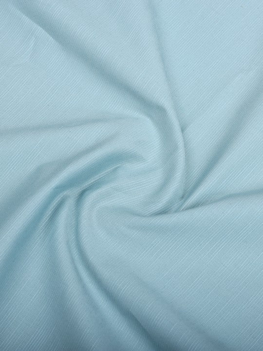 Men's Plain Cotton Blend Light Blue Color Shirting Wonder 6