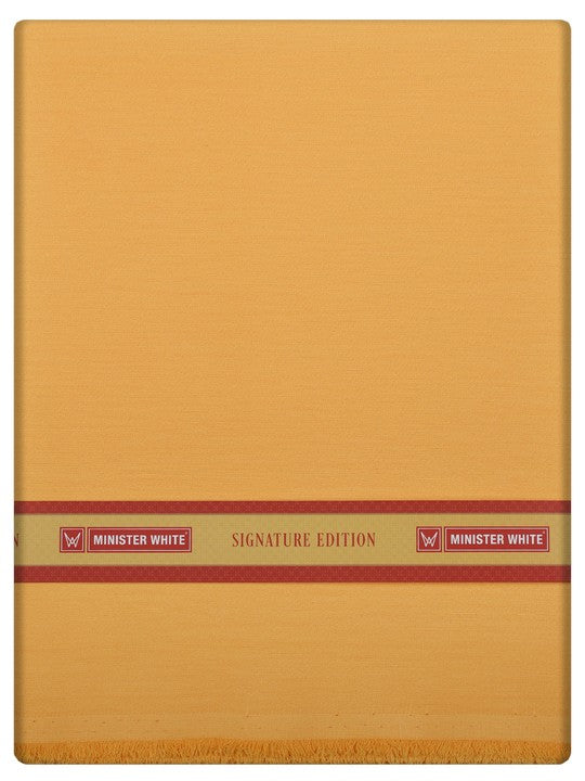 Men's Plain Cotton Blend Yellow Color Shirting Wonder 4