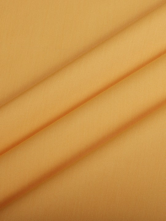 Men's Plain Cotton Blend Yellow Color Shirting Wonder 4