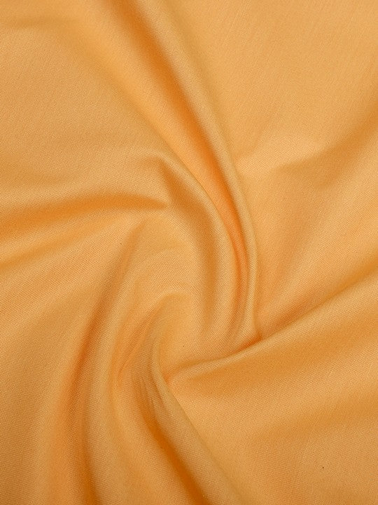 Men's Plain Cotton Blend Yellow Color Shirting Wonder 4