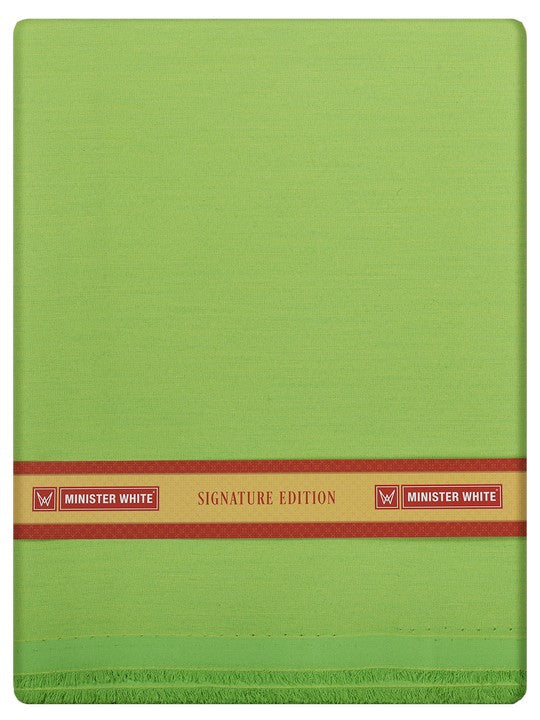 Men's Plain Cotton Blend Parrot Green Color Shirting Wonder 1