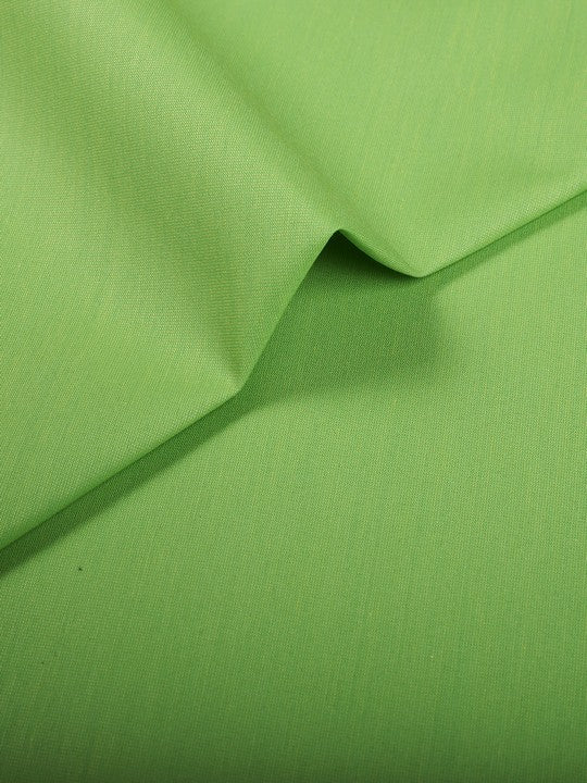 Men's Plain Cotton Blend Parrot Green Color Shirting Wonder 1