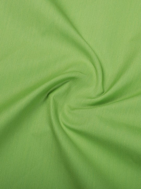 Men's Plain Cotton Blend Parrot Green Color Shirting Wonder 1
