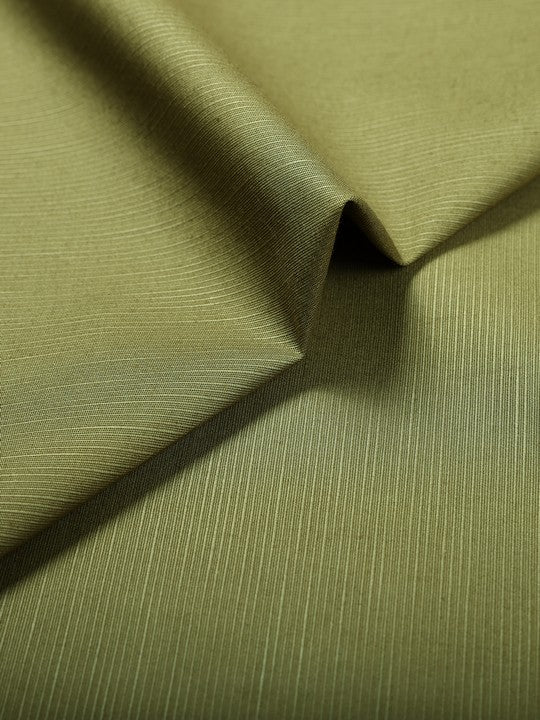 Men's Plain Cotton Blend Olive Green Color Shirting Wonder 5