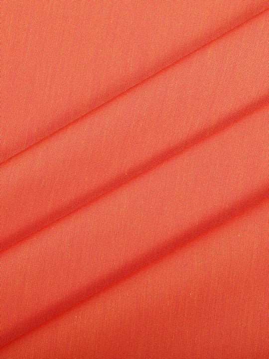 Men's Plain Cotton Blend Brick Red Color Shirting Wonder 2