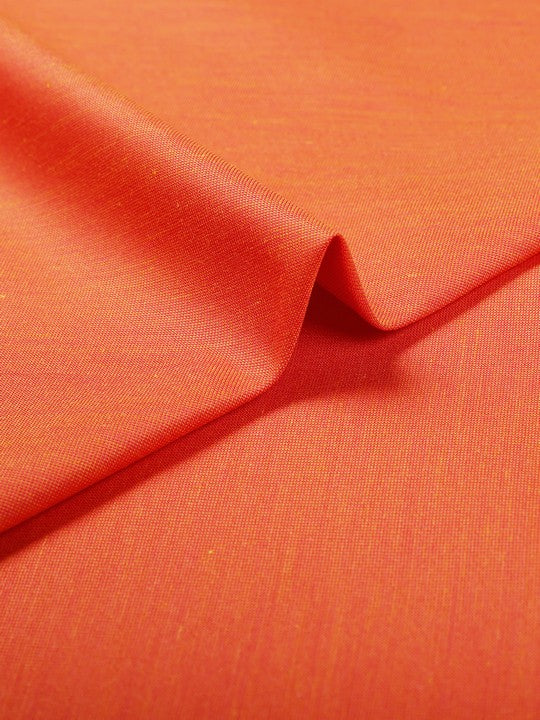 Men's Plain Cotton Blend Brick Red Color Shirting Wonder 2