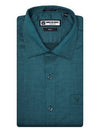 Men's Premium Cotton Regular Fit Turquoise Shirt Opal