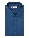 Men's Premium Cotton Regular Fit Dark Blue Shirt Opal