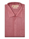 Men's Pure Linen Regular Fit Light Brick Colour Shirt Oularo