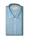 Men's Pure Linen Regular Fit Blue Colour Shirt Oularo