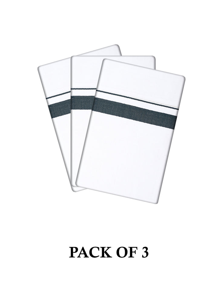 Mens Cotton Assorted Colour Single Layered Dhoti  Pixel_ Pack of 3