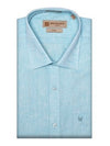 Men's Pure Linen Regular Fit Sky Blue Colour Shirt Pixel
