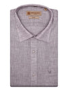 Men's Pure Linen Regular Fit Light Lavendar Colour Shirt Pixel