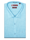 Men's Premium Cotton Linen Regular Fit Sky Blue Shirt Radient
