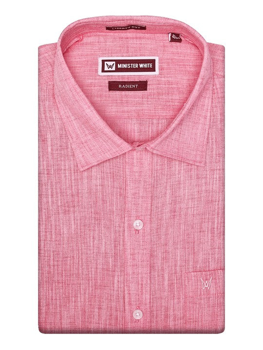 Men's Premium Cotton Linen Regular Fit Pink Shirt Radient
