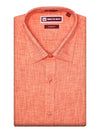 Men's Premium Cotton Linen Regular Fit Coral Shirt Radient