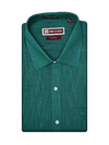 Men's Premium Cotton Linen Regular Fit Dark Green Shirt Radient