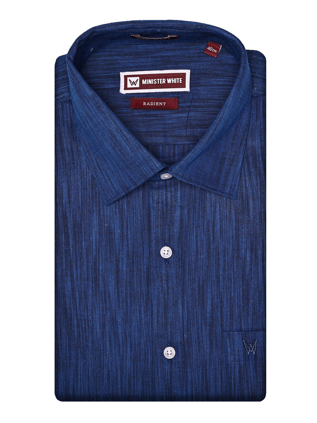 Men's Premium Cotton Linen Regular Fit Navy Shirt Radient