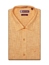 Men's Premium Cotton Linen Regular Fit Yellow Shirt Radient
