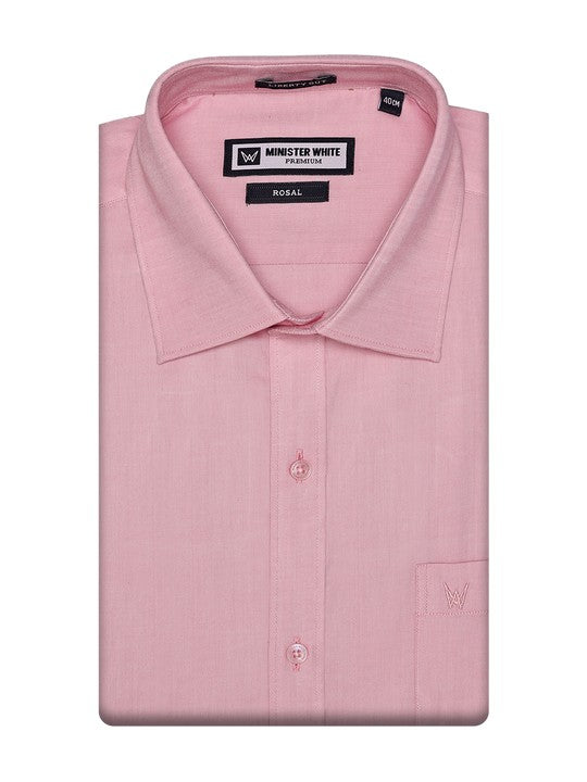 Men's Premium Cotton Regular Fit Light Pink Shirt Rosal