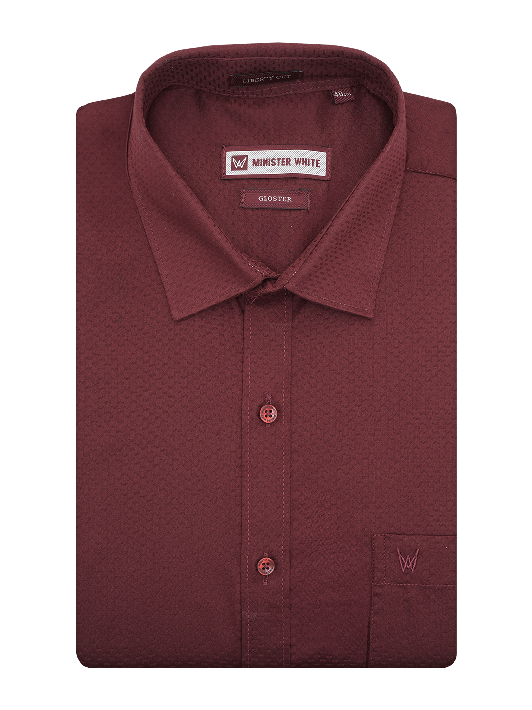 Mens Premium Poly Cotton Regular Fit Maroon Colour Shirt Gloster