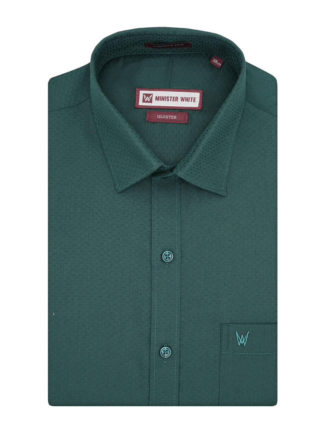 Mens Premium Poly Cotton Regular Fit Green Colour Shirt Gloster