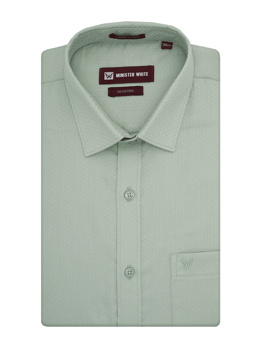 Men's Premium Poly Cotton Regular Fit Sea Green Colour Shirt Gloster
