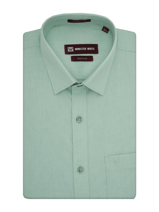 Men's Cotton Regular Fit Sea Green Colour Shirt Festive