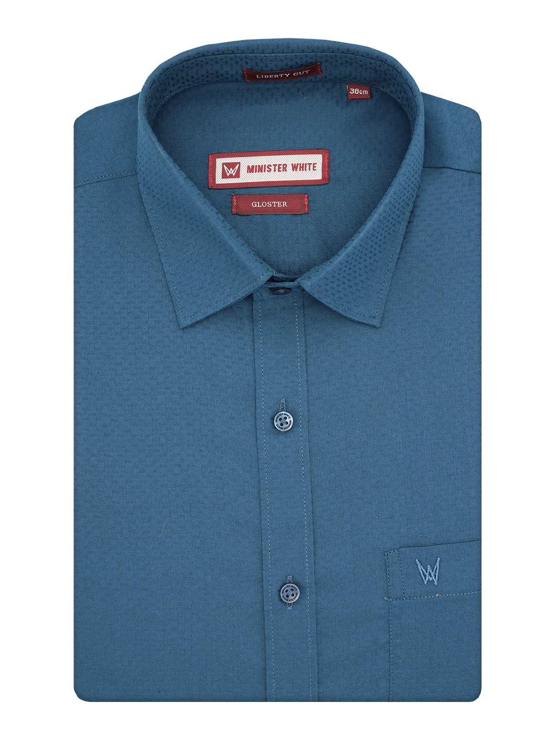 Mens Premium Poly Cotton Regular Fit Blue Colour Shirt Gloster