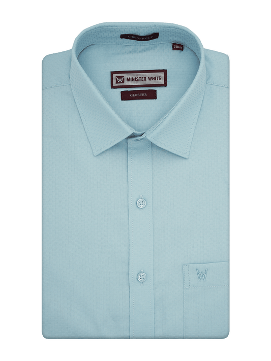 Men's Premium Poly Cotton Regular Fit Sky Blue Colour Shirt Gloster
