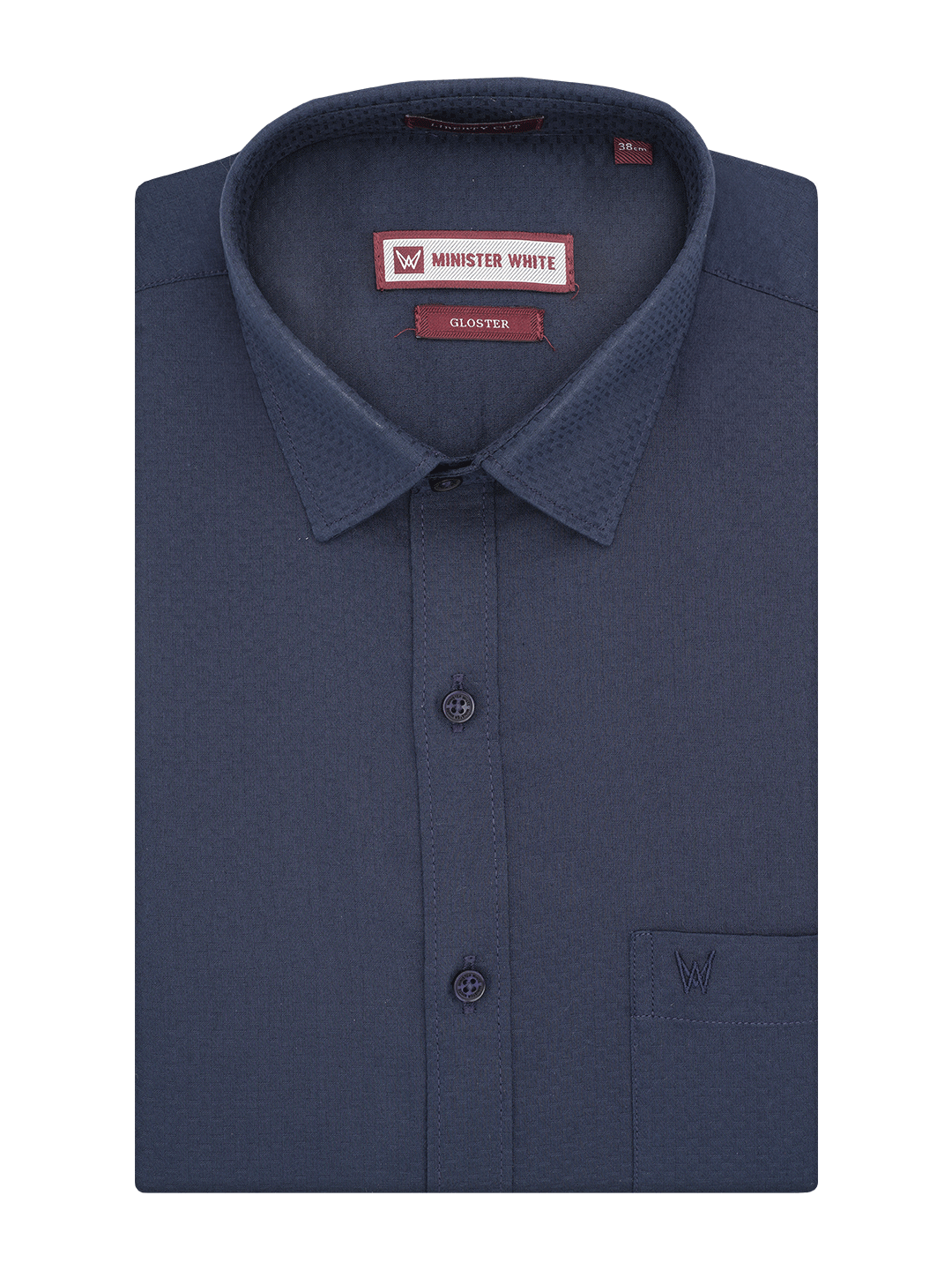 Mens Premium Poly Cotton Regular Fit Navy Colour Shirt Gloster