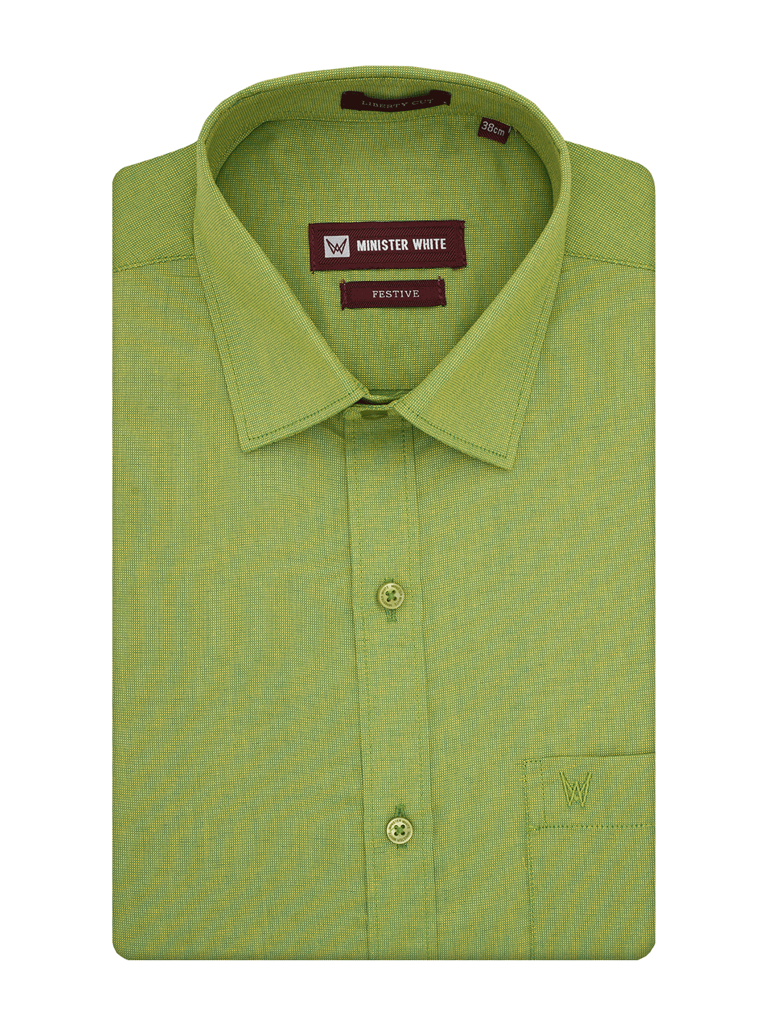 Men's Cotton Regular Fit Parrot Green Colour Shirt Festive