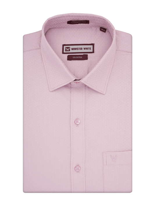 Men's Premium Poly Cotton Regular Fit Pink Colour Shirt Gloster