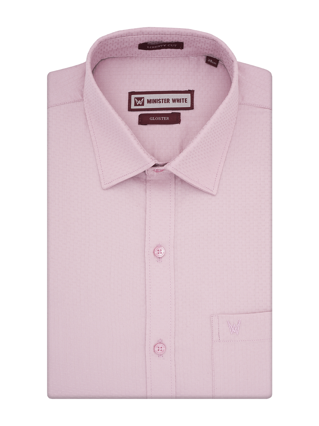 Mens Premium Poly Cotton Regular Fit Pink Colour Shirt Gloster