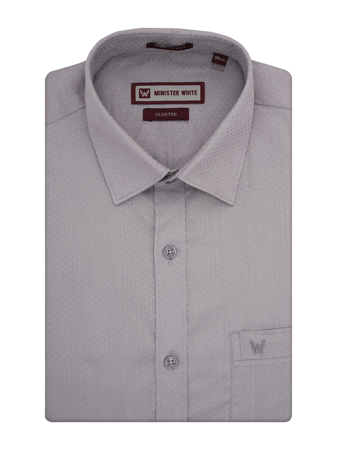 Mens Premium Poly Cotton Regular Fit Grey Colour Shirt Gloster