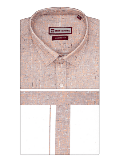 Men's Brown Color Digital Printed Shirt with Matching Printed Border Dhoti Combo Varnam