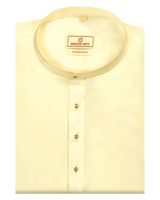 Mens Arts Silk Regular fit Full Sleeves Kurta Sadabahar Cream by Minister White