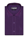 Men's Premium Cotton Regular Fit Purple Shirt Seltas