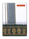 Men's Cotton Assorted Border Panchakacham Tirupathi White 10 X 6