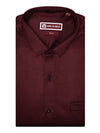 Men's Premium Satin Slim Fit Maroon Shirt Wave