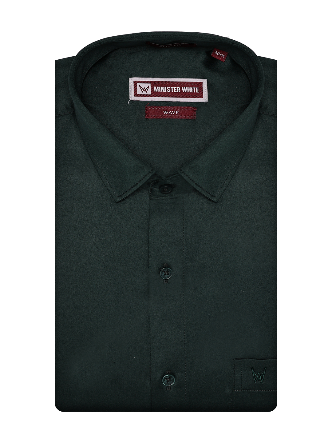 Men's Premium Satin Slim Fit Dark Green Shirt Wave