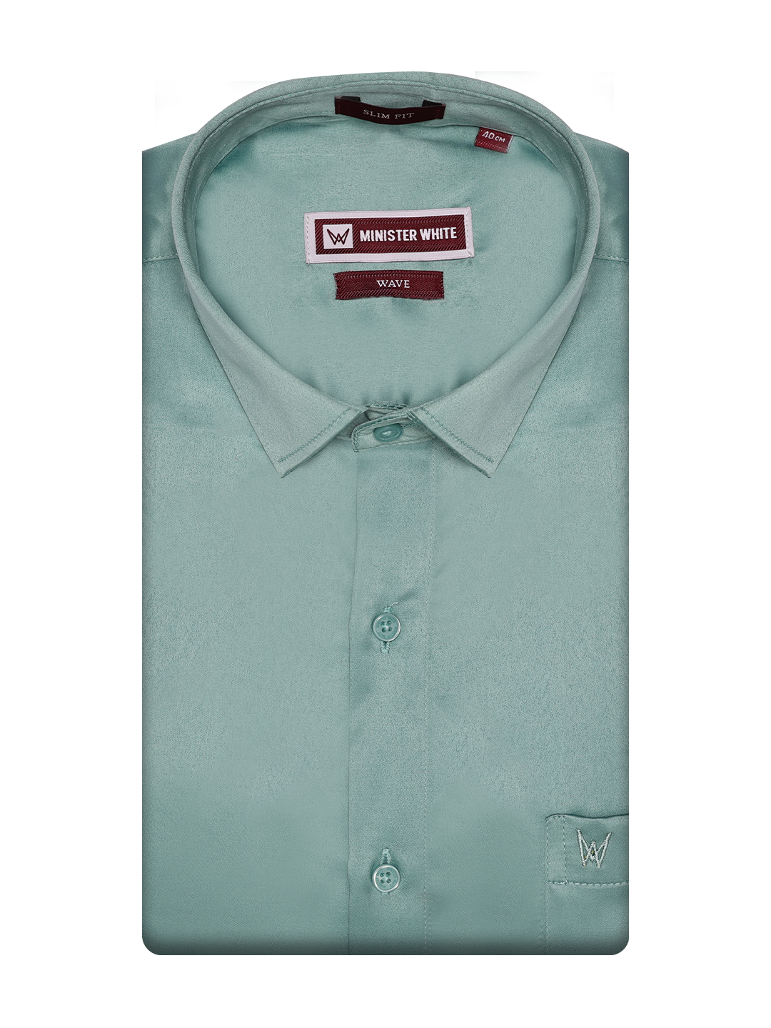 Men's Premium Satin Slim Fit Teal Green Shirt Wave