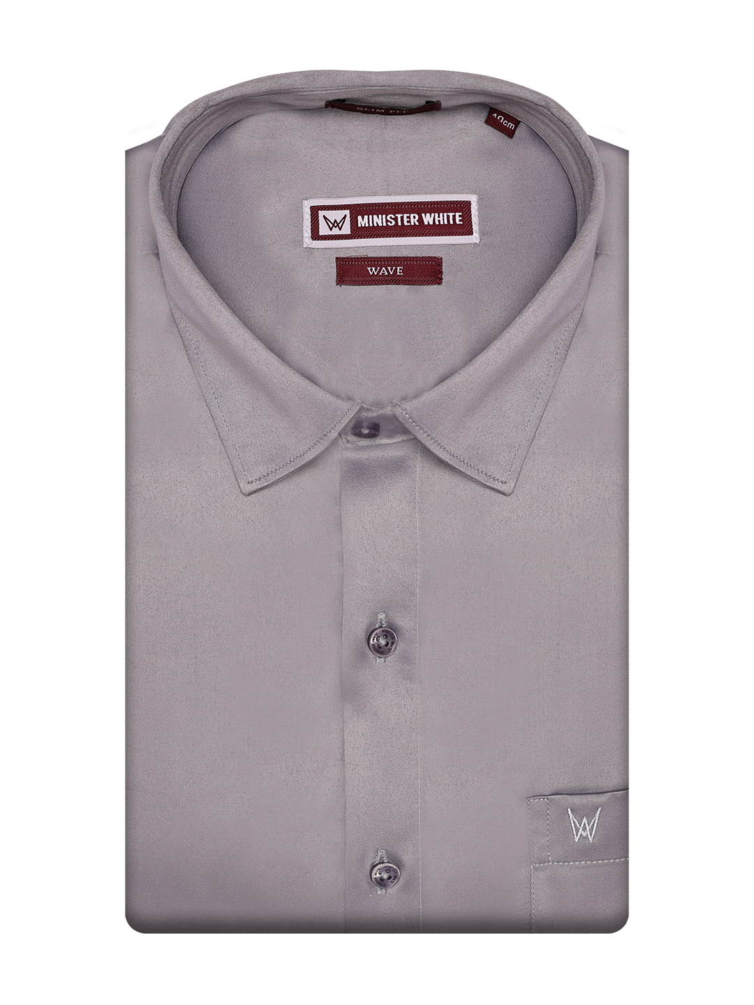 Men's Premium Satin Slim Fit Grey Shirt Wave