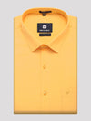 Mens Cotton Regular Fit Yellow Colour Shirt Divine Touch