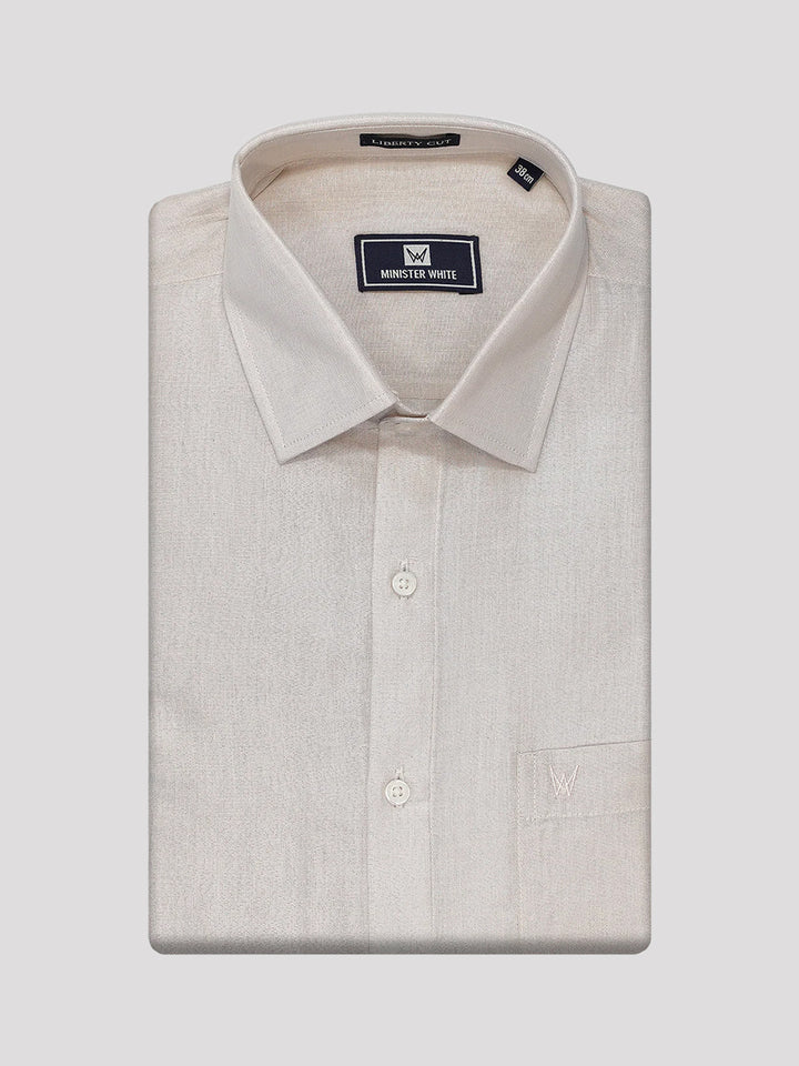 Mens Almond Colour Tissue Shirt Lavish