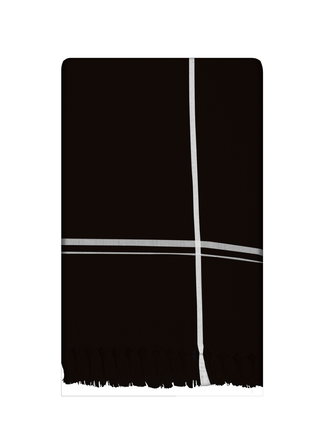 Black Cotton Angavastram Dhoti - Chivan