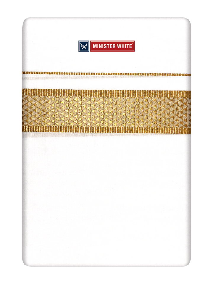 Mens Cotton Single Layered Dhoti With Jari Jacquard Border Gems_ Pack of 5