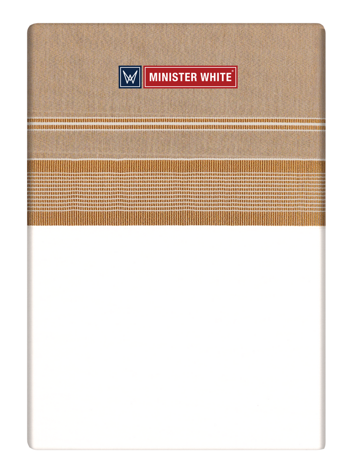 Mens Cotton White Single Layered Dhoti with Assorted Colour Jari Border Meatow