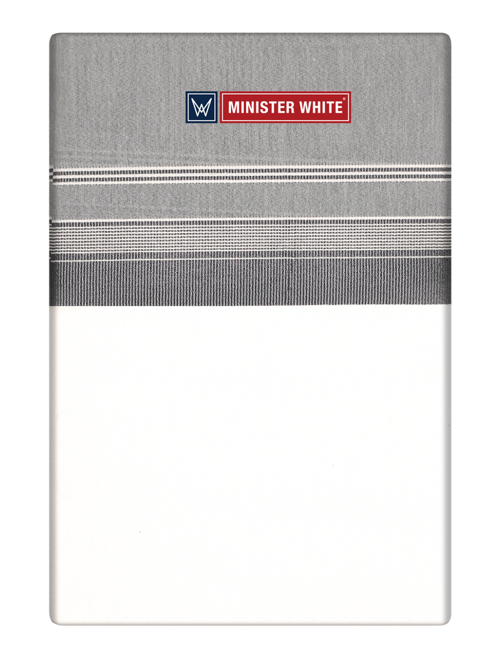 Mens Cotton White Single Layered Dhoti with Assorted Colour Jari Border Meatow