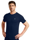 Men's Navy Regular Fit Round Neck T-Shirt Crisper